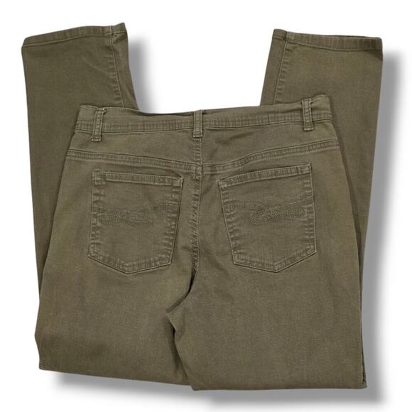 Style & Co denim women's green tummy control straight leg denim Jeans - 8S - Picture 3 of 9